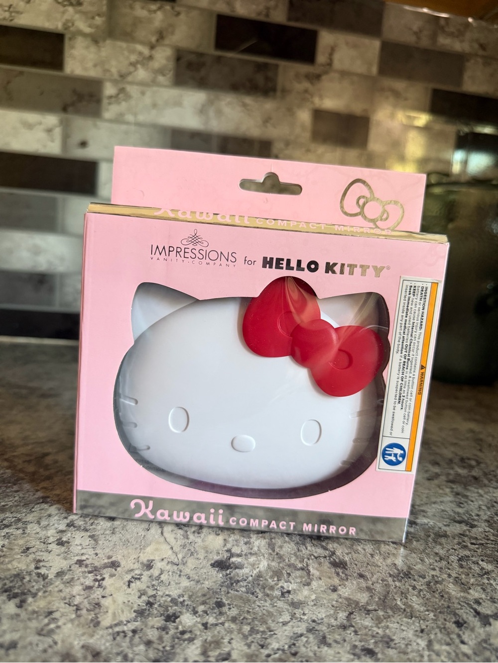 Impressions White and Red Hello Kitty Makeup mirror - Picture 3 of 9